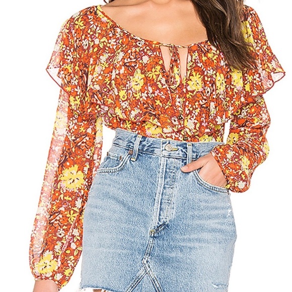 Free People Tops - FREE PEOPLE SAY IT TO ME RED SIENNA BODYSUIT, S